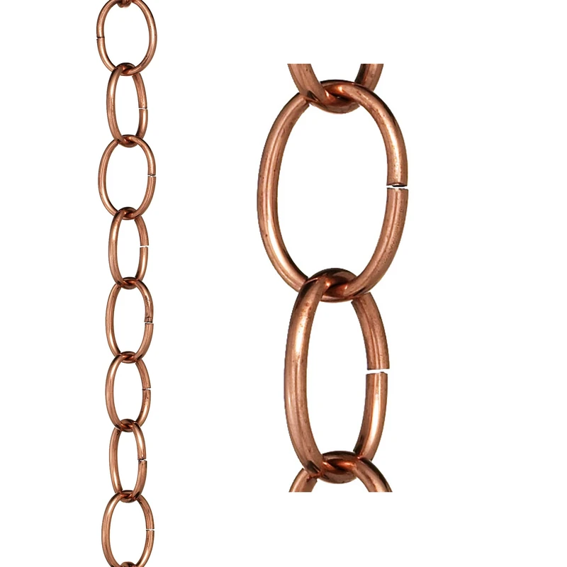 Good Directions 485P-8 Small Single Link Rain Chain, 8-1/2', Polished Copper