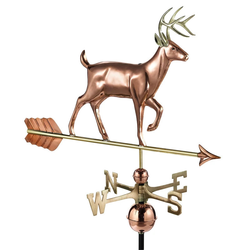 Good Directions 968P White Tail Buck Weathervane, Polished Copper