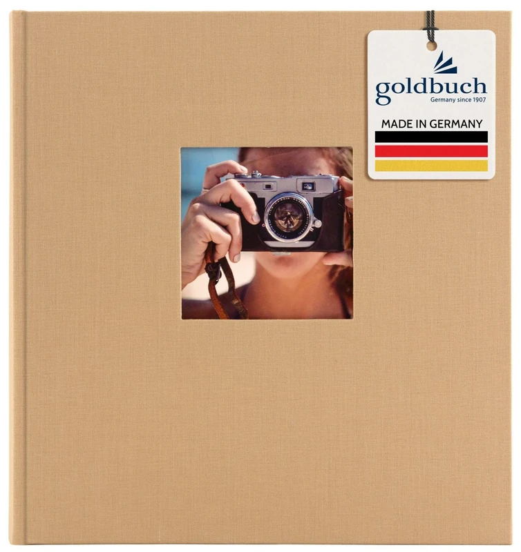 Goldbuch Trend Photo Album 25 x 25 cm, 60 Pages with Pergamine, sand, 30x31 cm