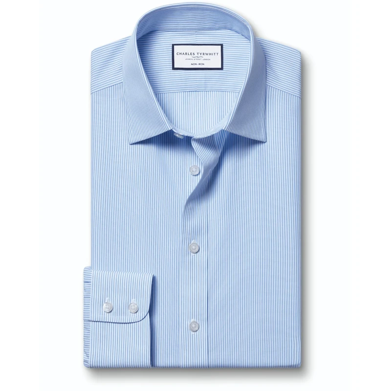 Charles Tyrwhitt Striped Shirts for Men - Non Iron with 100% Cotton Twill - Formal Dress Shirt for Work, Business & Weddings - Image 1