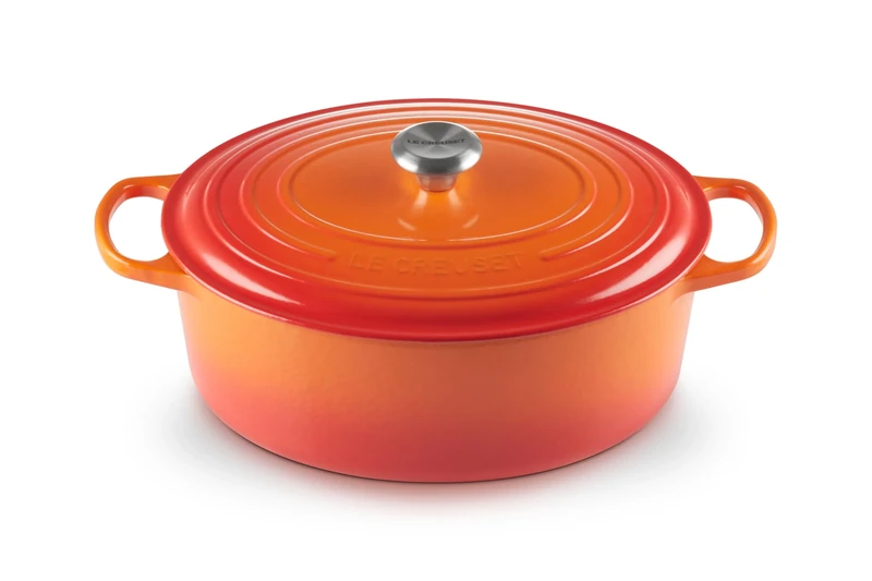 Le Creuset Signature Enamelled Cast Iron Oval Casserole Dish With Lid, 33 cm, 7.5 Litre, Volcanic, 21178330902430