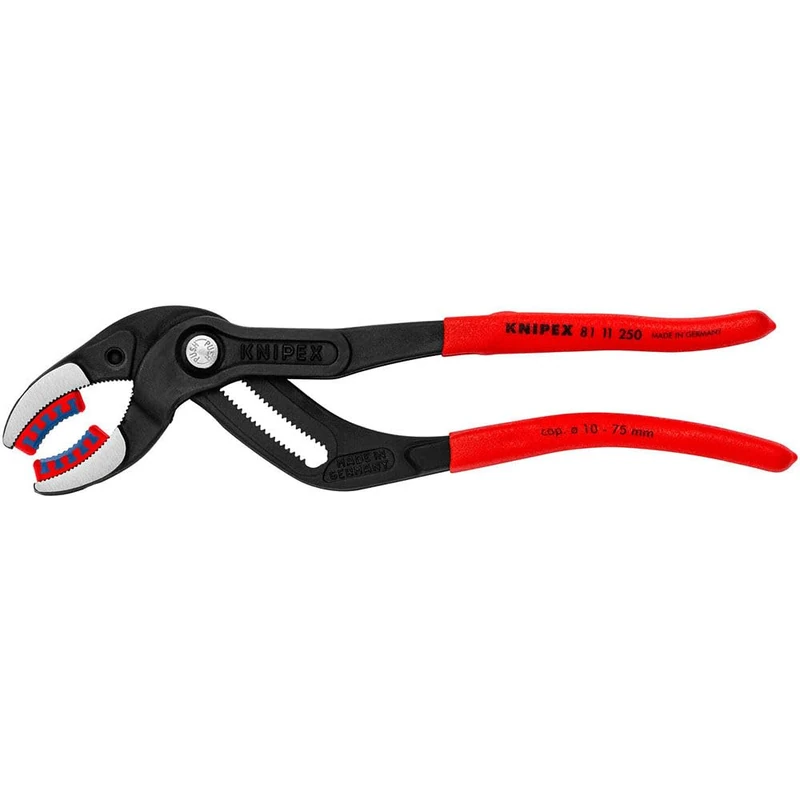 KNIPEX Pipe Gripping Pliers-Replaceable Plastic Jaws