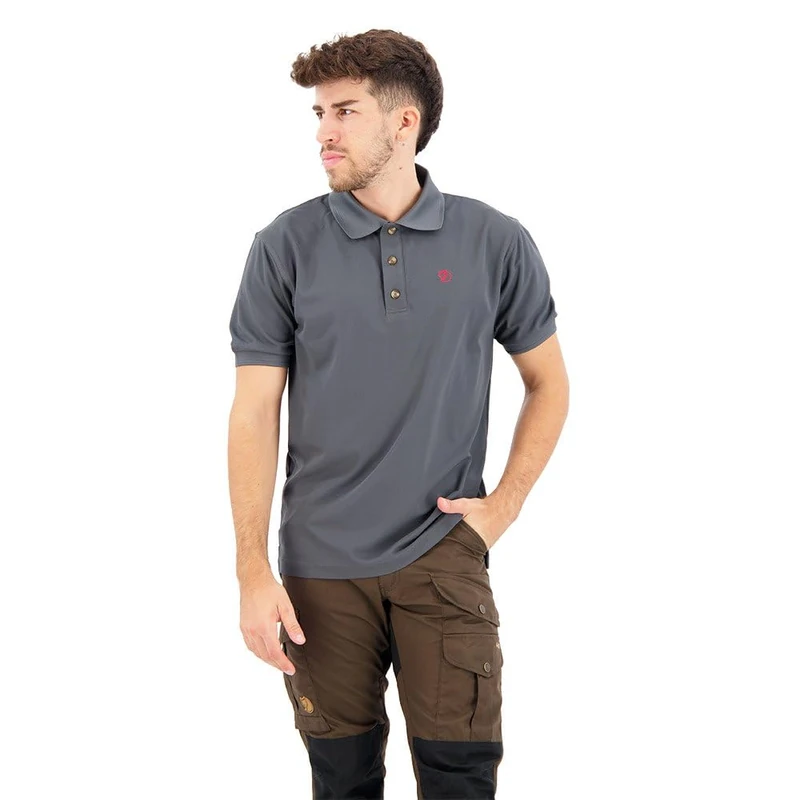 FJALLRAVEN 81783-032 Crowley Pique Shirt M T-Shirt Men's Mountain Grey Size XXL - Image 1