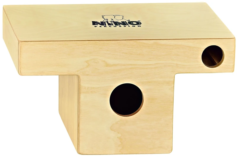 Nino Percussion Slaptop Cajon Instrument - T-Design Drum Box for Children from 4 Years - Musical Instrument - Playing Surface Baltic Birch, Yellow (NINO953)