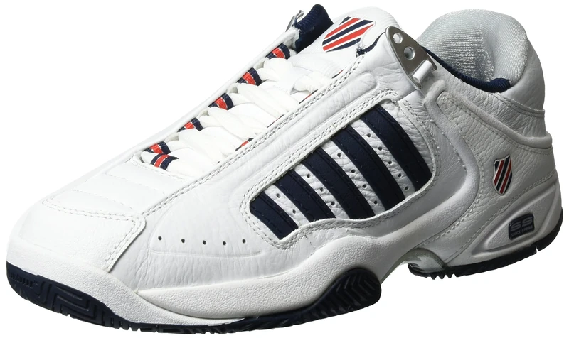 K-Swiss Performance Defier Rs, Men's Tennis Shoes, White (White/Dressblues/Fieryred 38), 10.5 UK (45 EU)