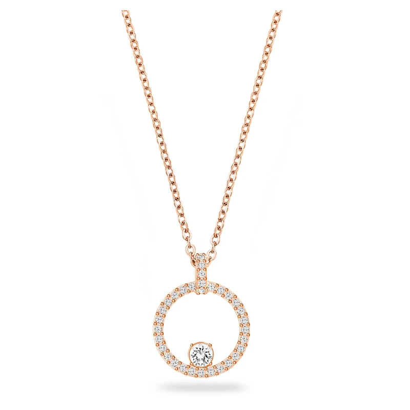 Swarovski Constella Women's Pendant Necklace, Crystals, Rose Gold Tone Plated, White, One Size
