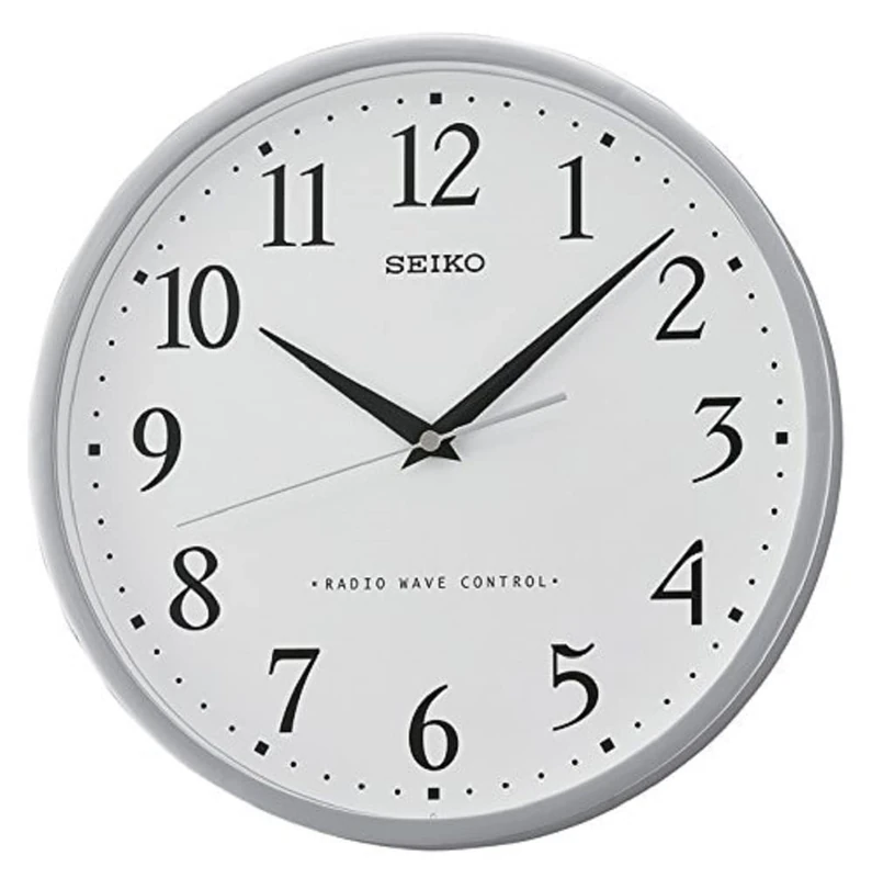 Seiko QXR210S Unisex Wall Clock, Plastic, Silver