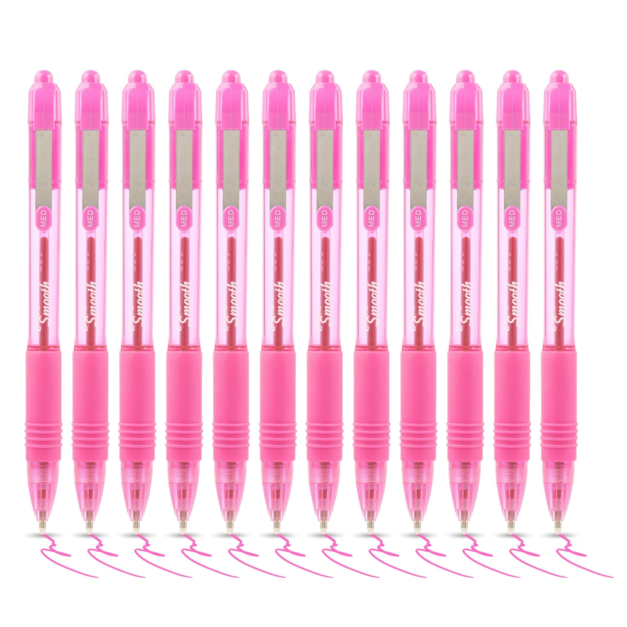 Zebra Z-Grip Smooth Ballpoint Pen - Pink (Pack of 12) 22567