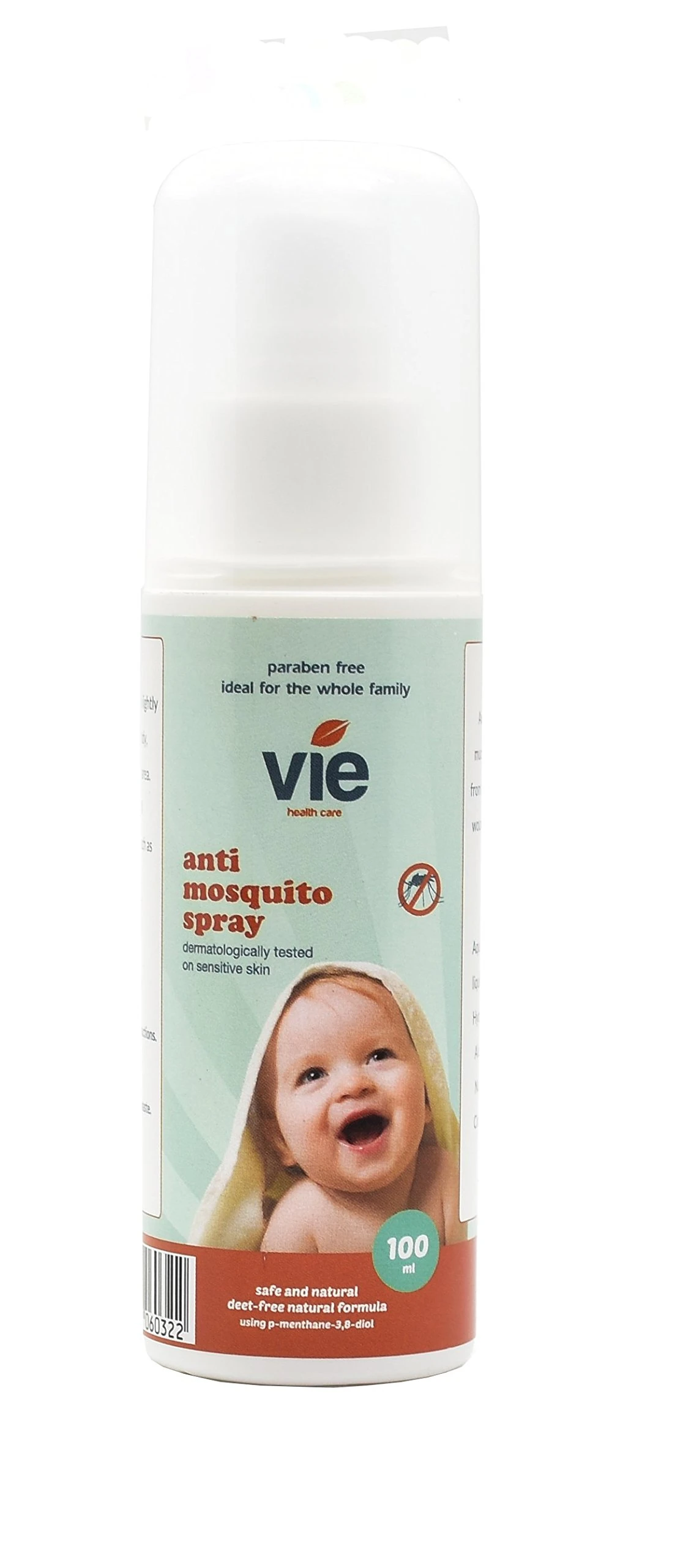 Vie Anti Mosquito Deet Free Spray – All-Natural, Safe, and Effective Anti-Mosquito Spray for Babies and The Whole Family – Chemical Free Formulation 100ml Bottle