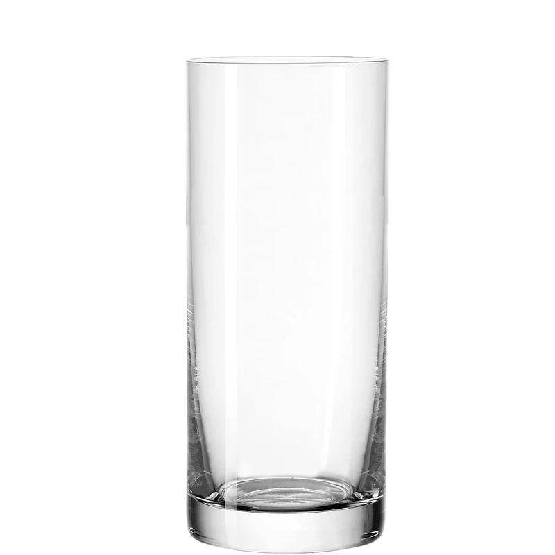 Leonardo Easy+ Drinking Glasses, Set of 6, Dishwasher-Safe Water Glasses, Straightline Glass Cups, Drinks Set, Size L, 350 ml, 039616