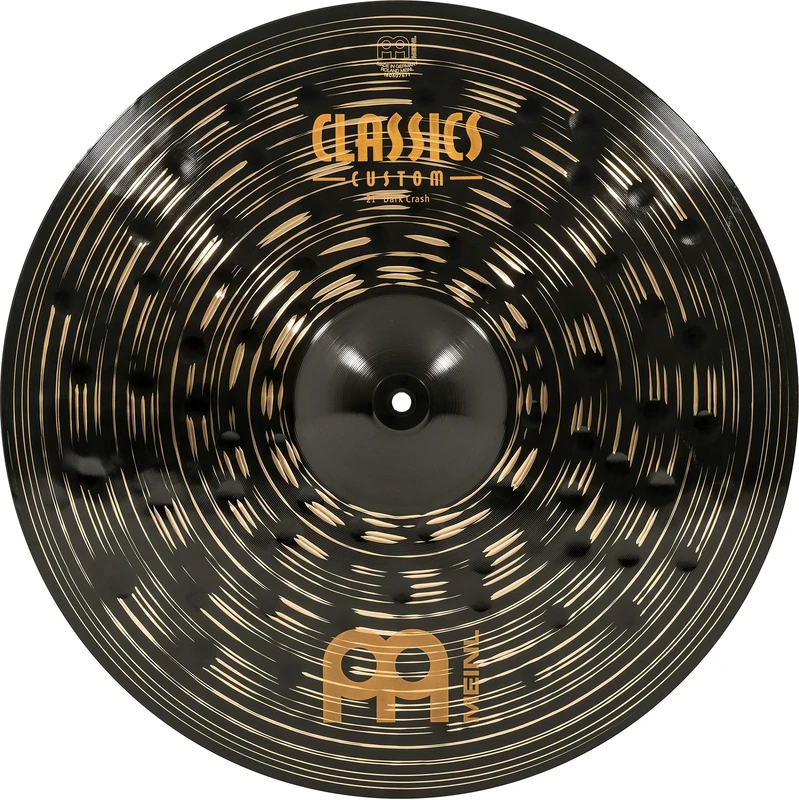 Meinl Cymbals Classics Custom Dark Crash Cymbal 21 inch (Video) for Drum Set (53,34cm) B12 Bronze, Dark Finish, Made in Germany (CC21DAC)