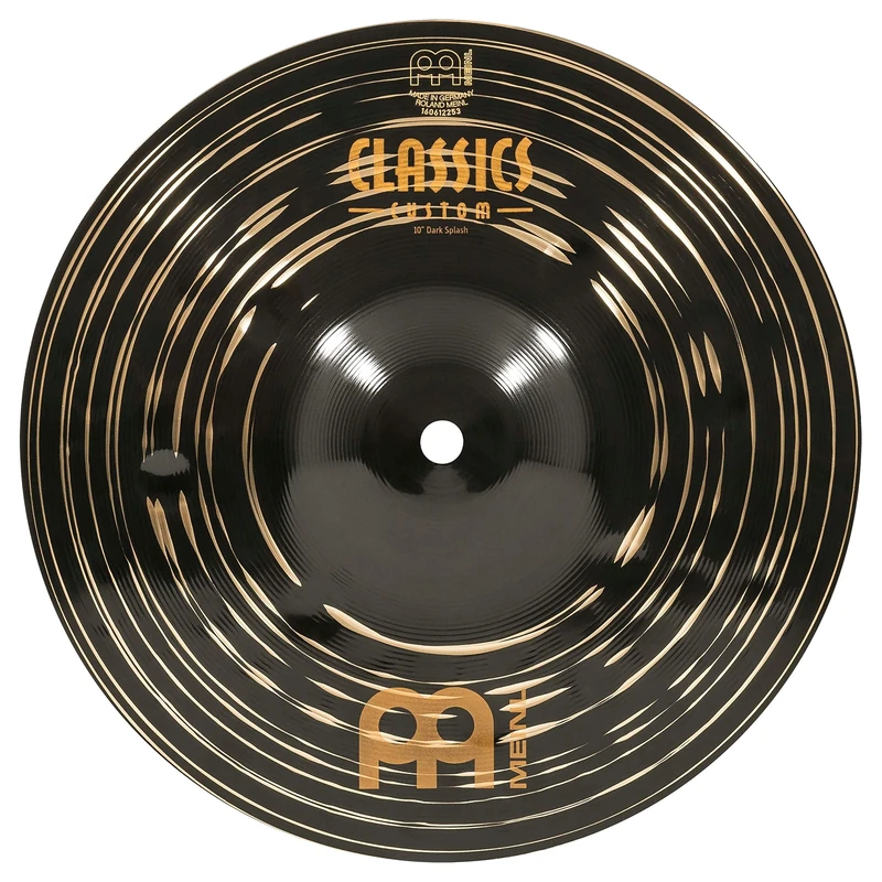 Meinl Cymbals Classics Custom Dark Splash Cymbal 10 inch (Video) for Drum Set (25,40cm) B12 Bronze, Dark Finish, Made in Germany (CC10DAS)