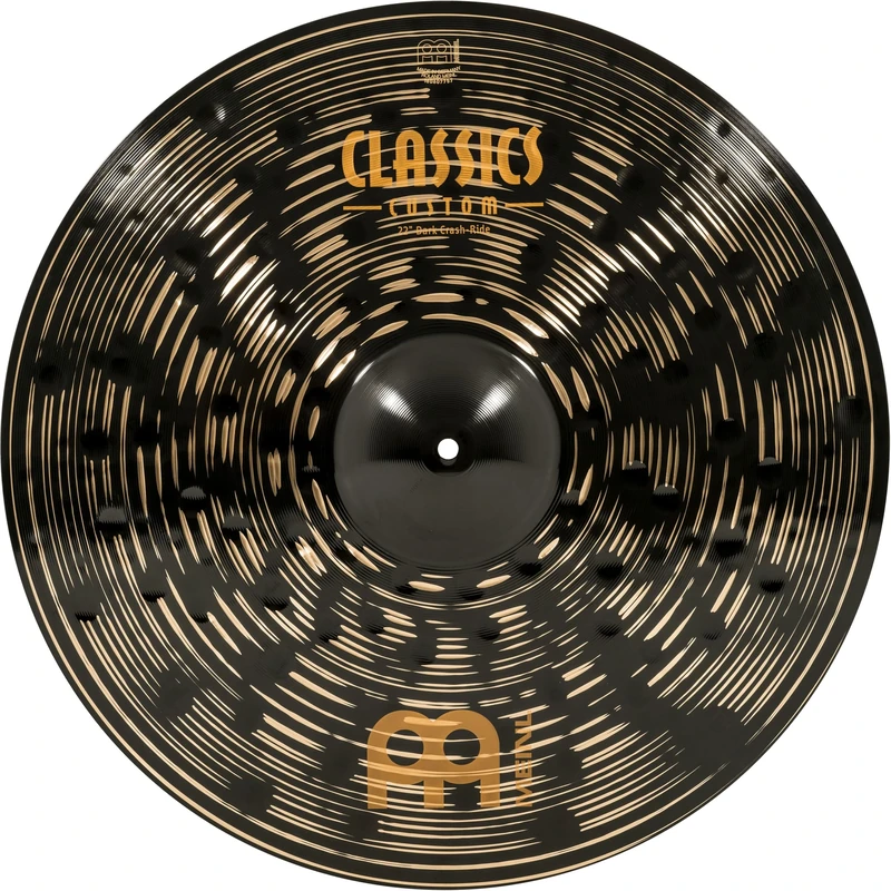 Meinl Cymbals Classics Custom Dark Crash-Ride Cymbal 22 inch (Video) for Drum Set (55,88cm) B12 Bronze, Dark Finish, Made in Germany (CC22DACR)