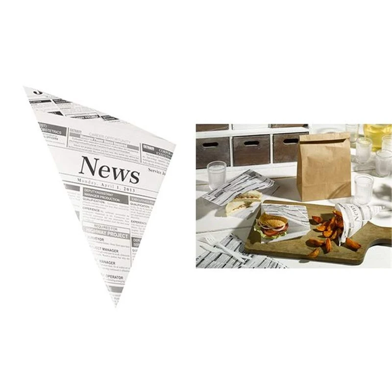 1000 Spare Bags Parchment Non Stick Baking Paper 32.5 x 23 x 23 cm Newsprint 250 g