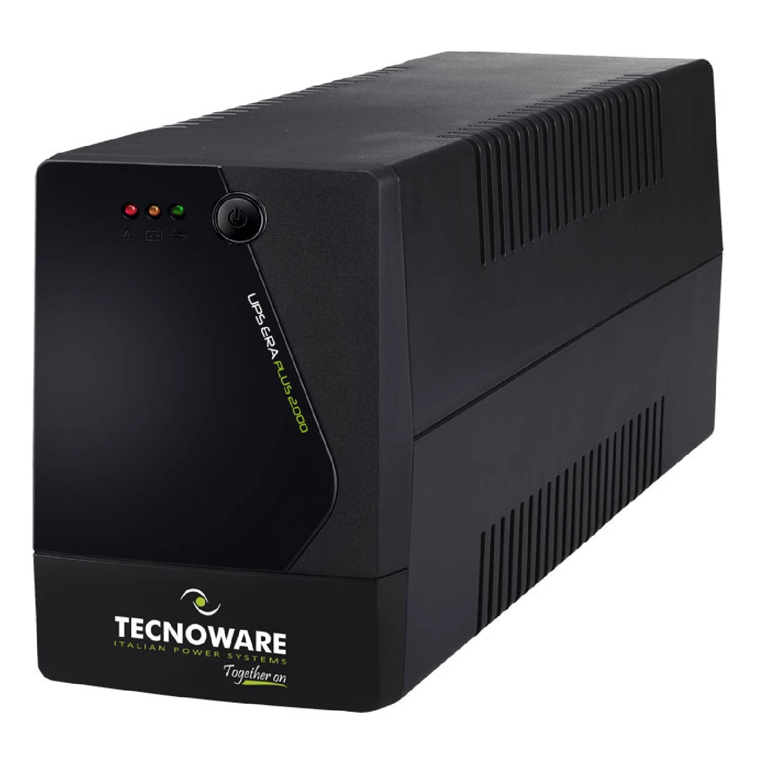 Tecnoware Power Systems - ERA PLUS 2000 UPS, 2000 VA Uninterruptible Power Supply, IEC Outputs, Autonomy up to 40 Min, AVR Stabilization, USB TecnoManager Software, 2000 VA, black