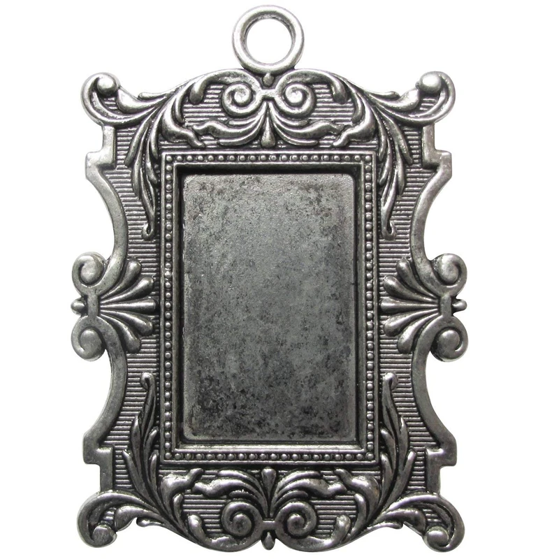 FabScraps Silver Embellishments Ornate Frame, Acrylic, Multicolour, 8.63x7.62x2.54 cm