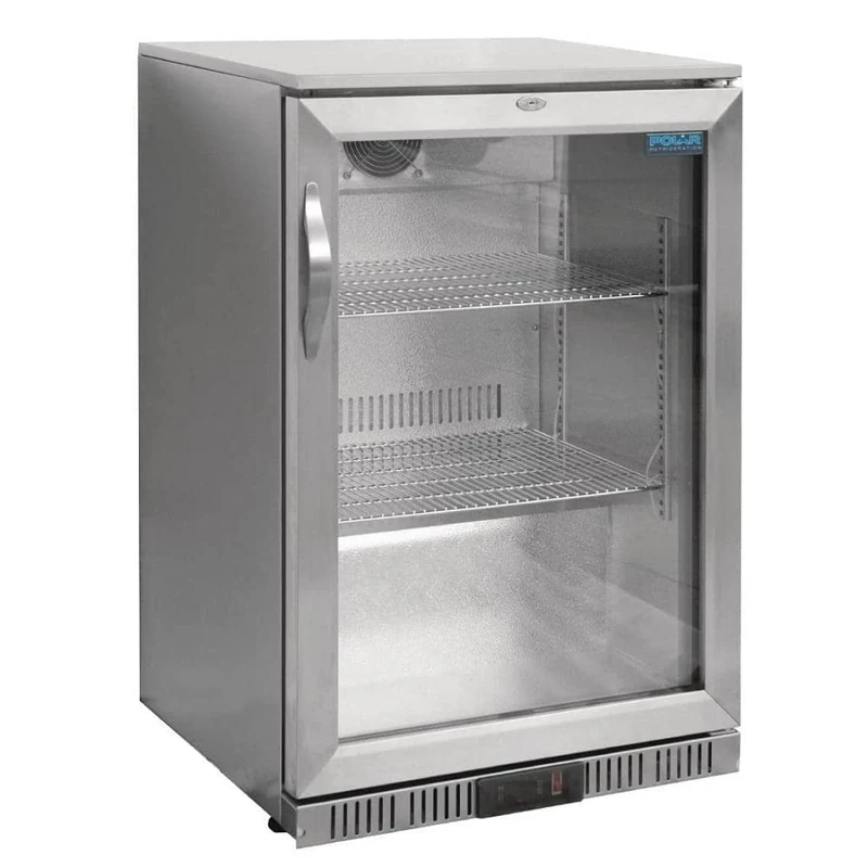 Polar Single Door Back Bar Cooler With LED Lighting 900x600x520mm Display Fridge