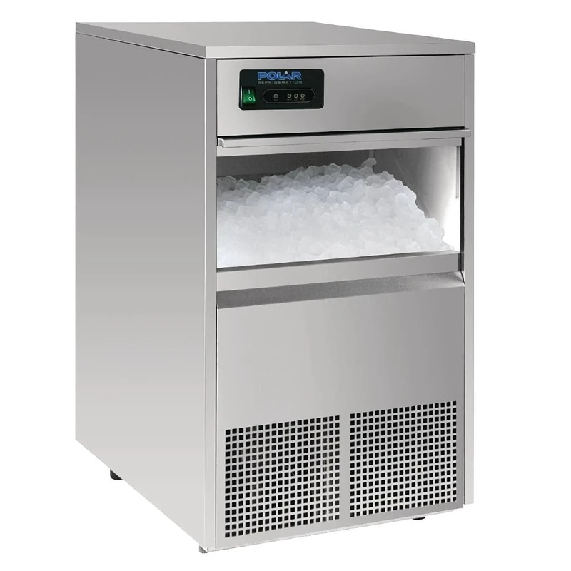 Polar GL192 G-Series 260W Under Counter Commercial Bullet Ice Machine 50kg Output / 10kg Storage | Auto Fill | Stainless Steel
