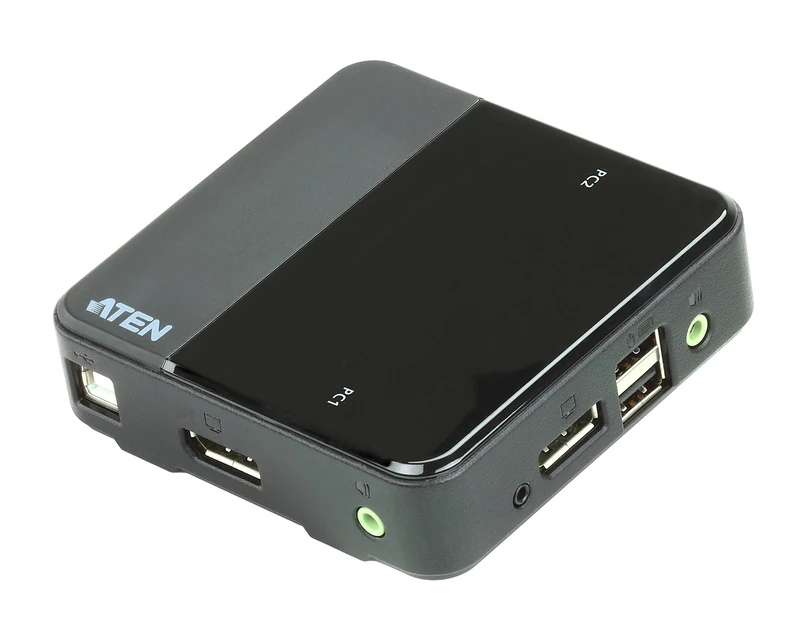 USB DisplayPort/Audio 2 Port KVM Switch CS782DP ATEN 4K UHD (3840 × 2160 @ 60 Hz) 4K DCI (4096 x 2160 @ 60 Hz), support Windows, Mac, Sun, and Linux, UK, 1 KVM Market Leader