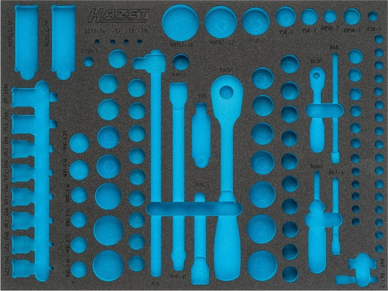 HAZET 163-369L 2-Component Soft Foam Insert - Multi-Colour