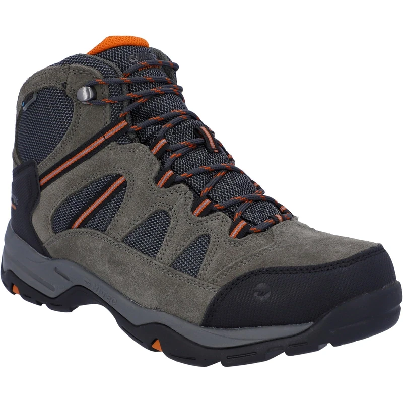 HI-TEC Men's Banderra Ii Wp Wide High Rise Hiking Boots, Grey Charcoal Graphite Burnt Orange 51, 7 UK