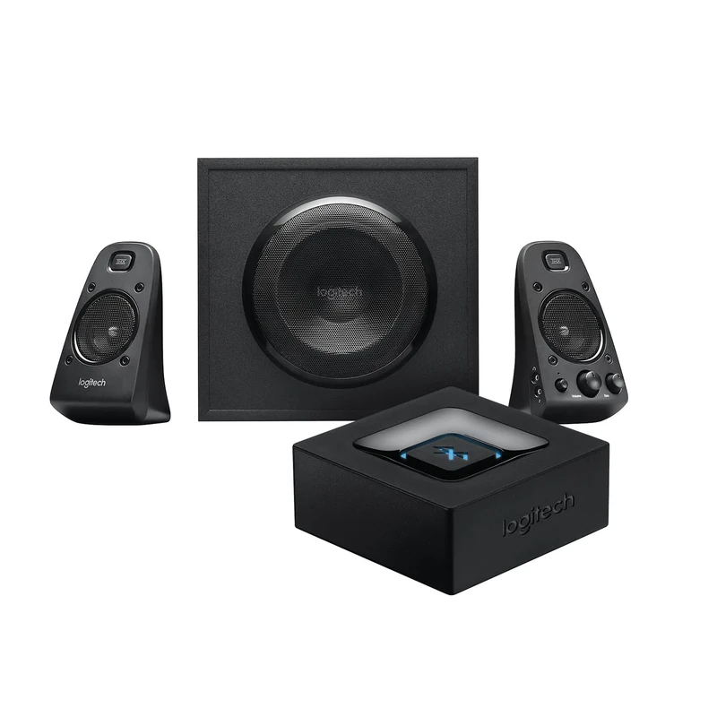 Logitech Z623 2.1 Speaker System for PC/Mac/Linux or Any Device, 3.5 mm and RCA Audio Out, Black with Bluetooth Receiver Audio Adapter