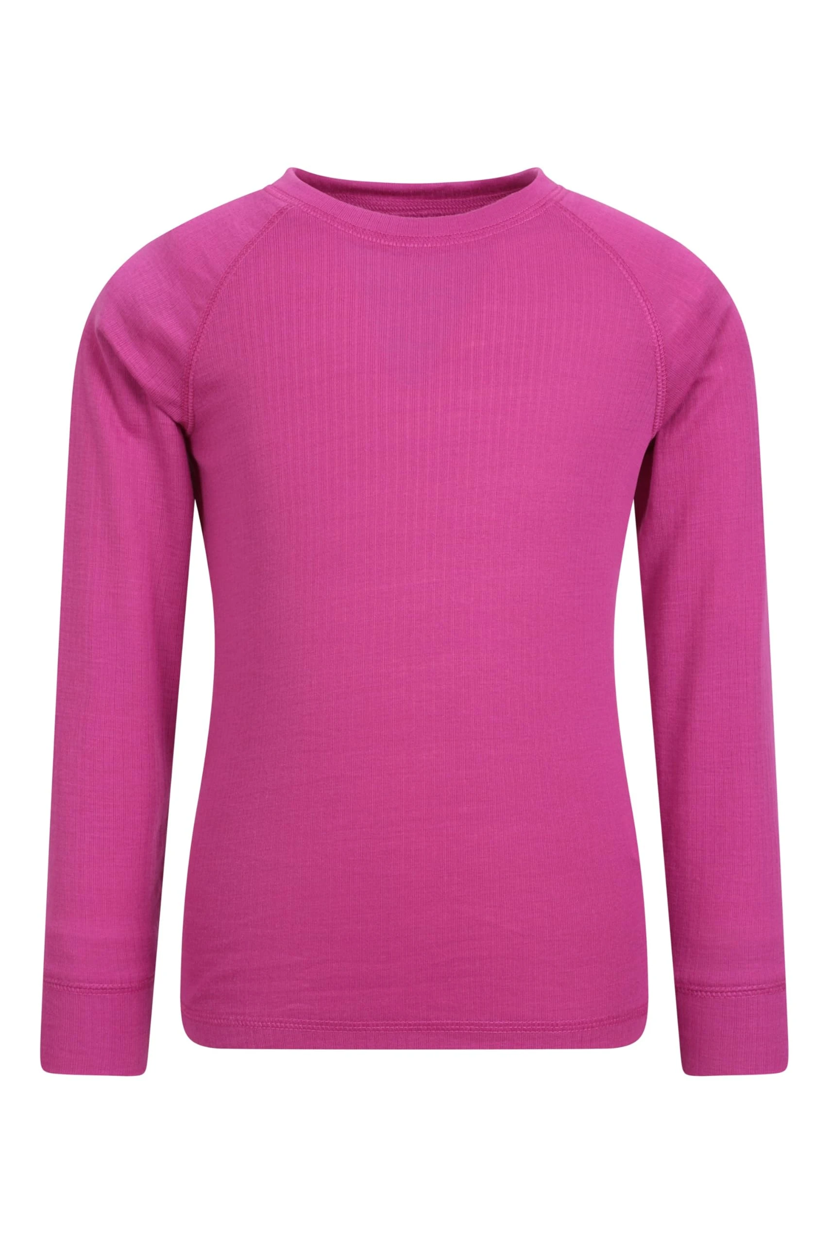 Mountain Warehouse Talus Kids Base Layer Top - Breathable & Lightweight, Moisture Wicking, Boys & Girls - Autumn, Winter, Outdoors, Travelling & Hiking Bright Pink (02) Kids Size 5-6 Years