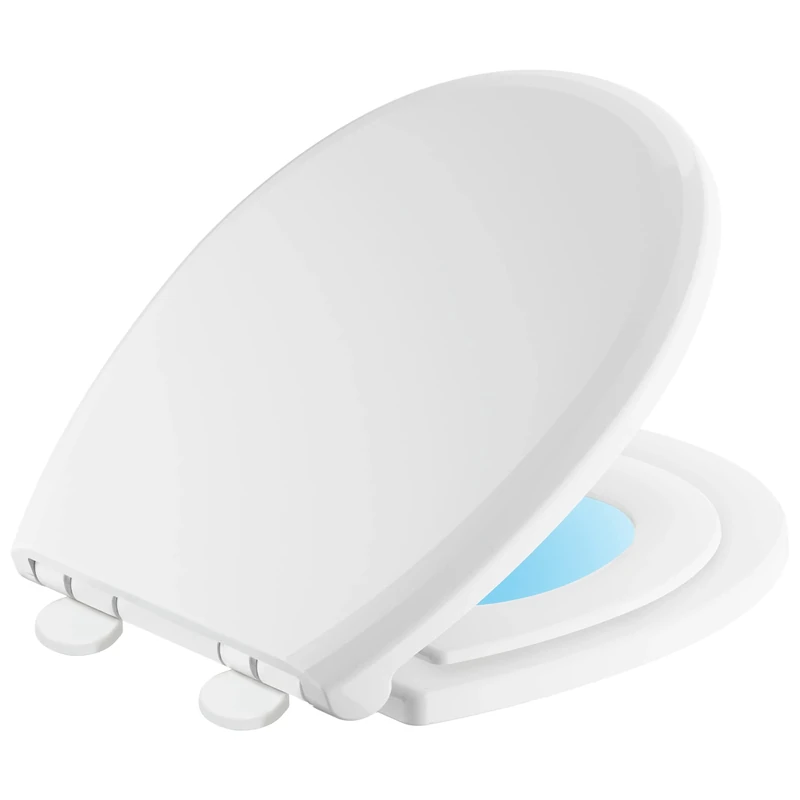 Delta Faucet 823902-N-WH Sanborne Round Potty Training Nightlight Toilet Seat with Slow Close, White