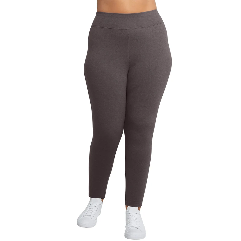 Just My Size Women's Plus-Size Stretch Jersey Legging, Charcoal Heather, 1X - Image 1