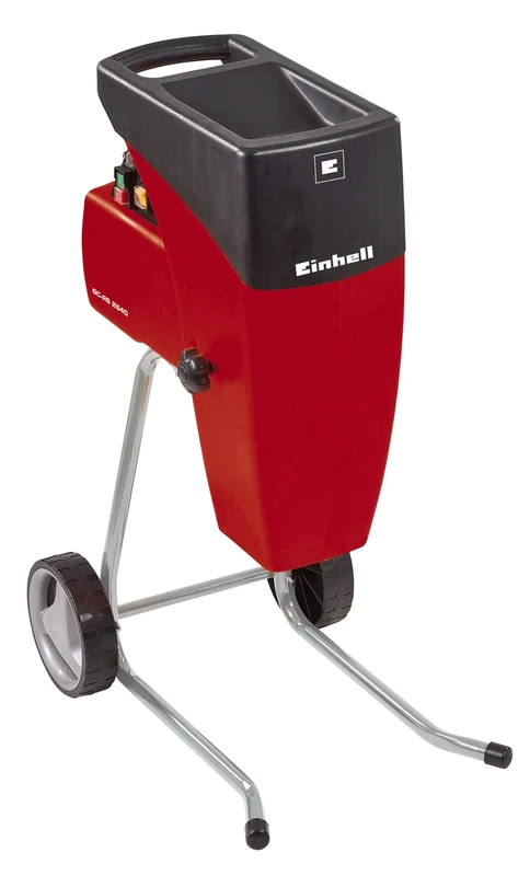 Einhell Elektro-Leisehäcksler GC-RS 2540 (2000 W, max. 40 mm Aststärke, Schneidwalze, Drehrichtungsumschalter, große Trichteröffnung, robustes Fahrgestell, inkl. Gartenabfallsack)