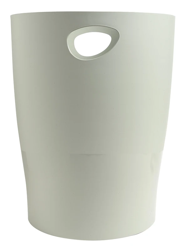 Exacompta – Ref.45306D – Set of 8 waste paper baskets with ECOBIN handles – large capacity 15 liters – Blue Angel certified - dimensions 26.3 x 26.3 x 33.5 cm - 1 year warranty - Opaque Gray