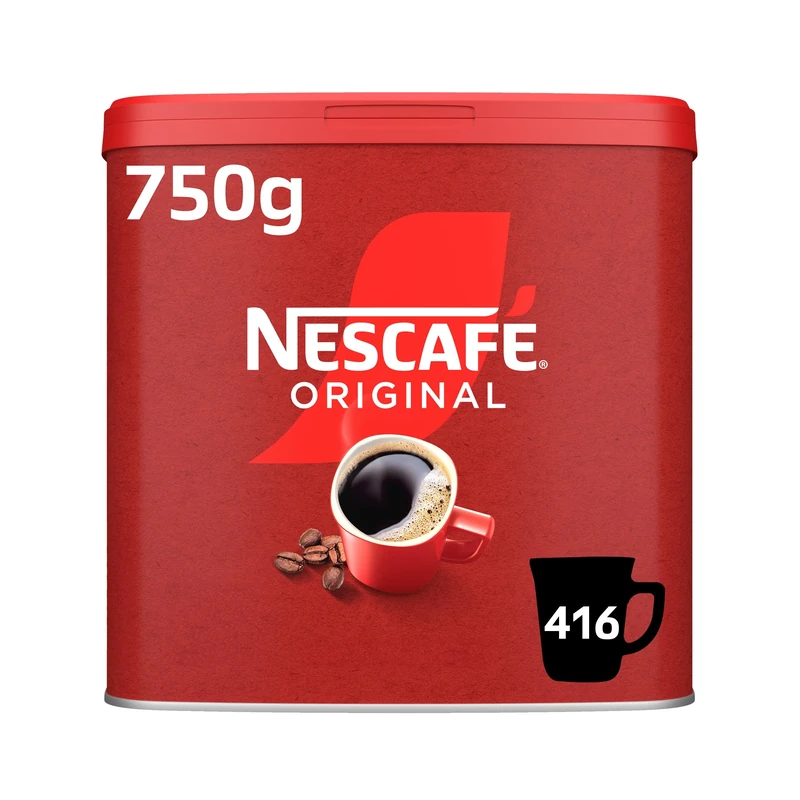 NESCAFE Original Instant Coffee 750g Tin - Rich Bold Flavor