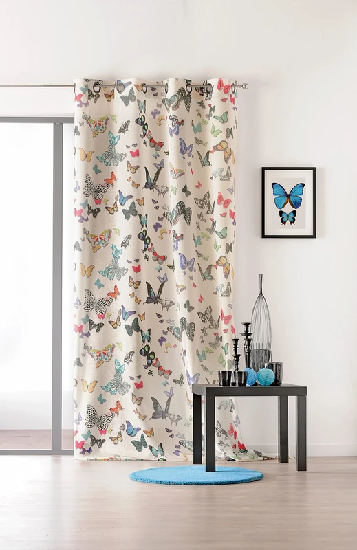 Linder 551/49862/Rainbow Gun Round Polyester Curtain with 8 Eyelets 145 x 260