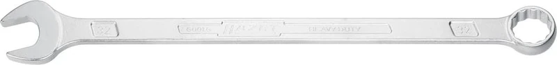 HAZET 600LG-30 510 mm X-Long 12-Point Traction Profile Slim Design Combination Wrench - Chrome-Plated