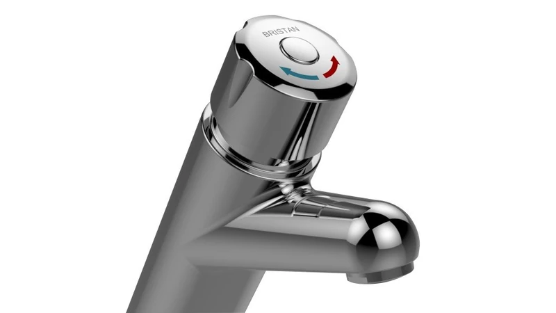 Bristan Z TC 1/2 C Self Closing Push Button Timed Flow Basin Mixer Tap - Chrome