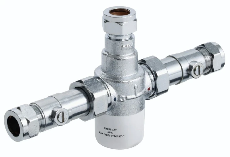 Bristan MT503CP-ISO TMV3 Thermostatic Under Sink Blending Valve with 15 mm Inlet Connections - Chrome