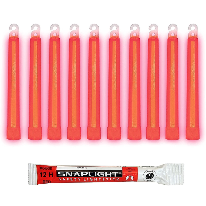 Cyalume Technologies SA8-1008078AM Snaplight Light Sticks, 15 cm, 12 hour Duration, Red (Pack of 100)