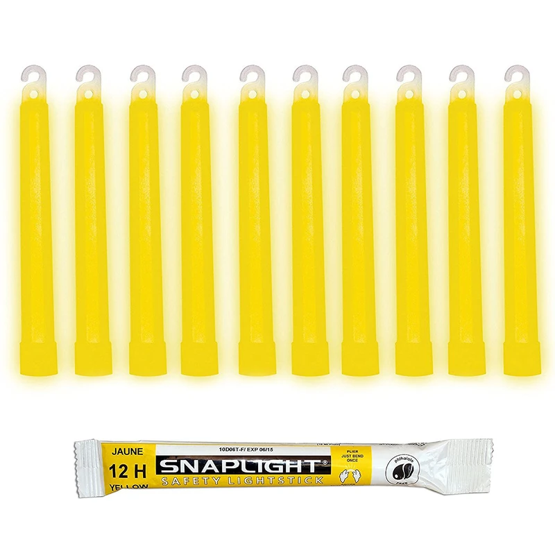 Cyalume SnapLight Yellow Glow Sticks - 6 Inch 100 Pack