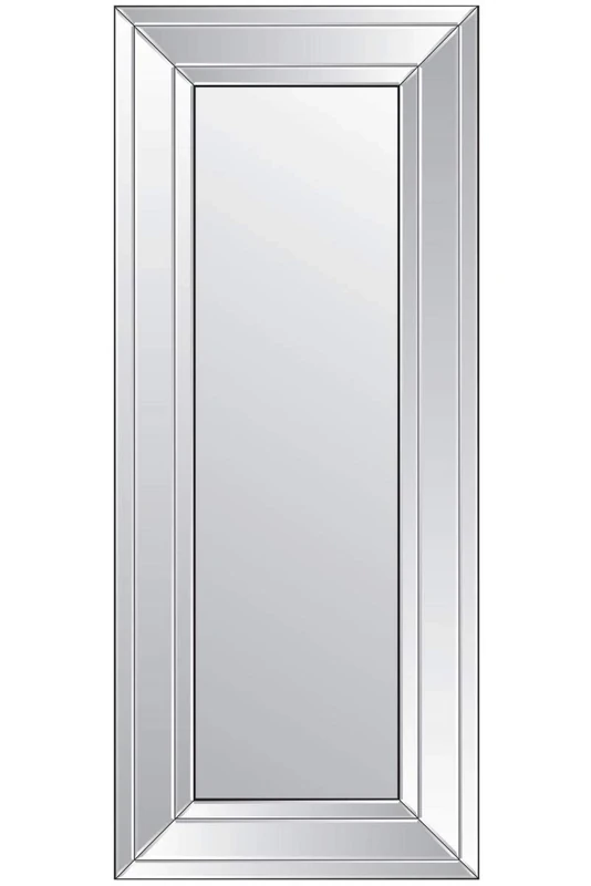 MirrorOutlet Large Venetian Modern Bevelled Wall Mirror, Silver, 50 x 120 cm,YC081