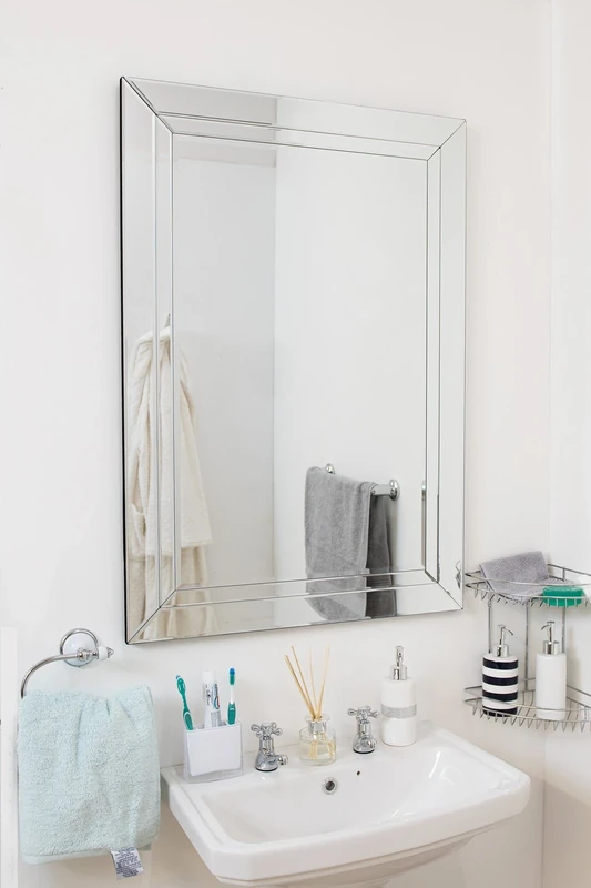 MirrorOutlet Large Gold Antique Handmade Bevelled Dress Mirror, 100x70