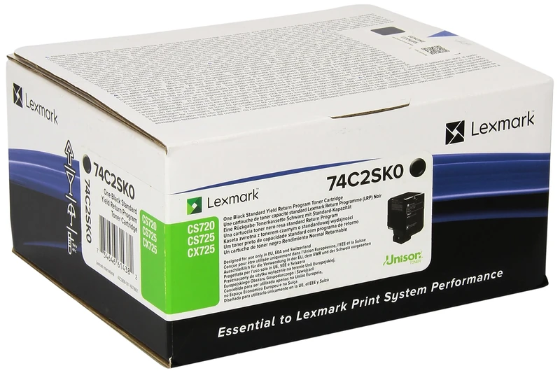 Lexmark 74C2SK0 7000pages Black Laser Toner & Cartridge - Laser Toner & cartridges (Black, Laser, Lexmark, CX725de, CX725dhe, CX725dthe, CS725de, CS720de, CS720dte, CS725dte, Black)