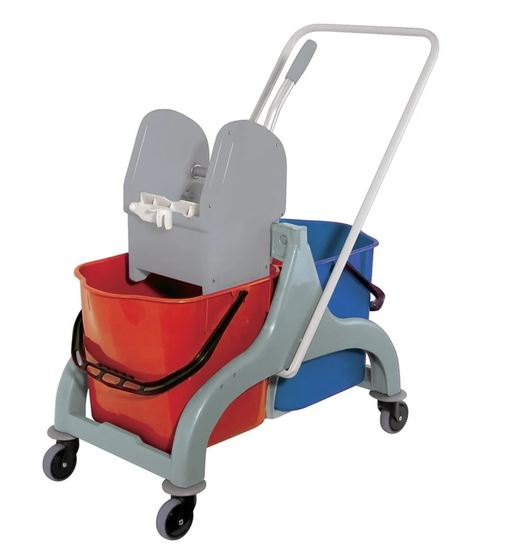The Briantina CAR00281 A Trolley Jack, 2 Buckets and Wringer, 34L