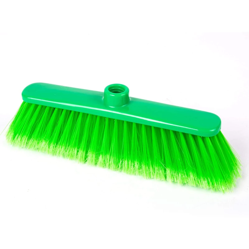 La Briantina Anita Indoor Broom for All Home Floors with Feathered Bristles, Lightweight and Versatile, Width 27 cm, Green