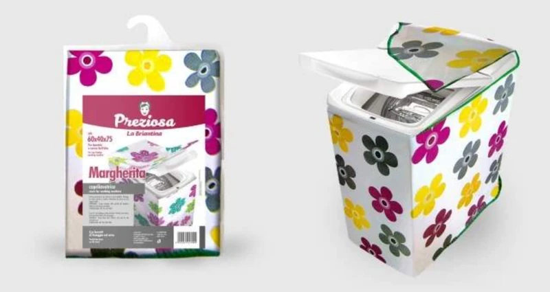 La Briantina Washing Machine Cover, PEVA, Random Pattern, 60 x 40 x 75 cm - Image 1