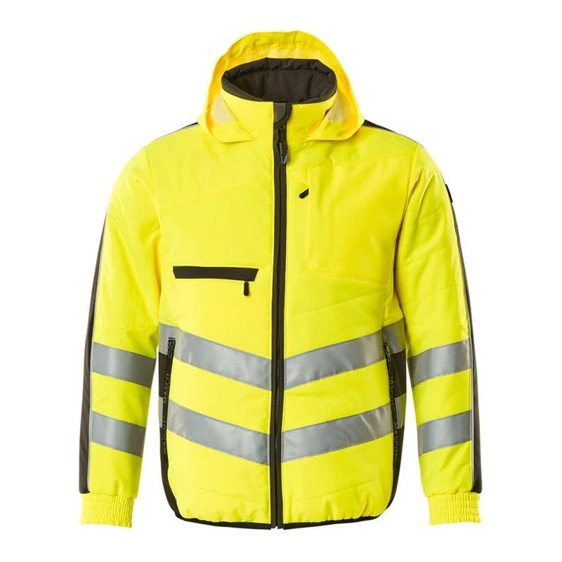 Mascot 15515-249-1718 Dartford Safe Supreme Lining Water Repellent Class 2 Jacket, Size S, Hi-Vis Yellow/Dark Anthracite