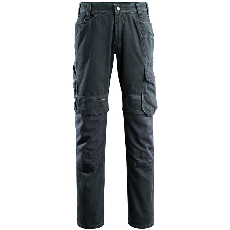 Mascot 15179-207-86 Ferrol Hardwear Extra High Durability Jeans with Kneepad Pockets, Size W38L34, Dark Blue Denim
