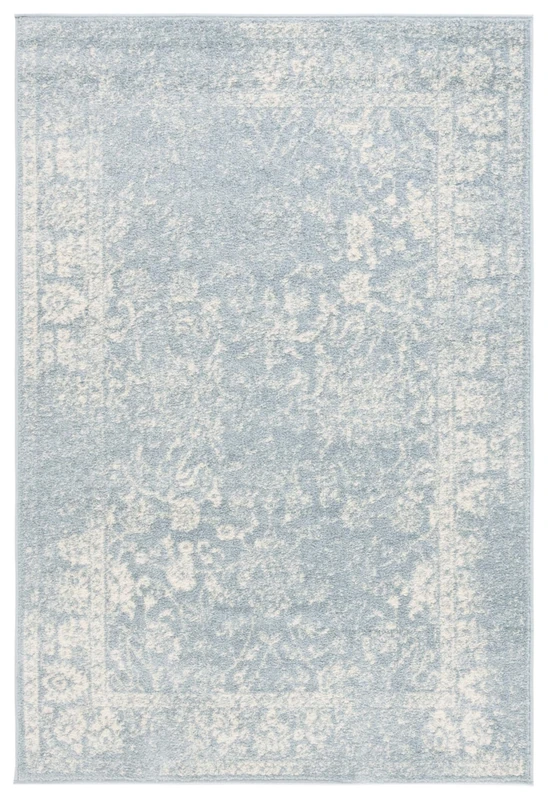 Safavieh Distressed Vintage Indoor Woven Rectangle Area Rug, Adirondack Collection, ADR109, in Slate / Ivory, 122 X 183 cm for Living Room, Bedroom or Any Indoor Space