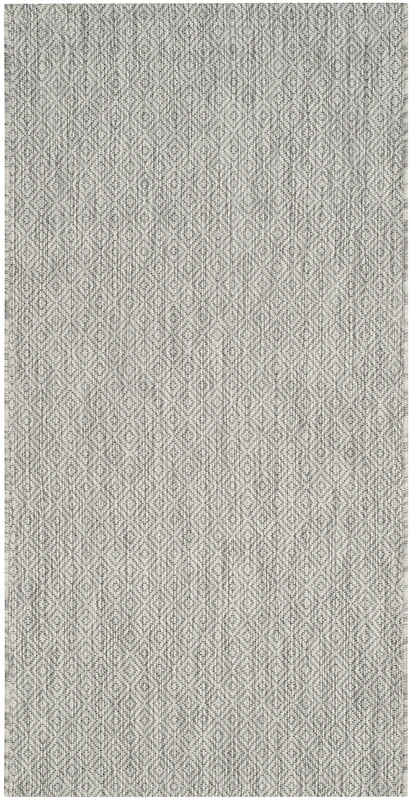 Safavieh Contemporary Indoor/Outdoor Woven Rectangle Area Rug, Courtyard Collection, CY8520, in Grey / Grey, 79 X 152 cm for Garden, Patio or Any Outdoor Space