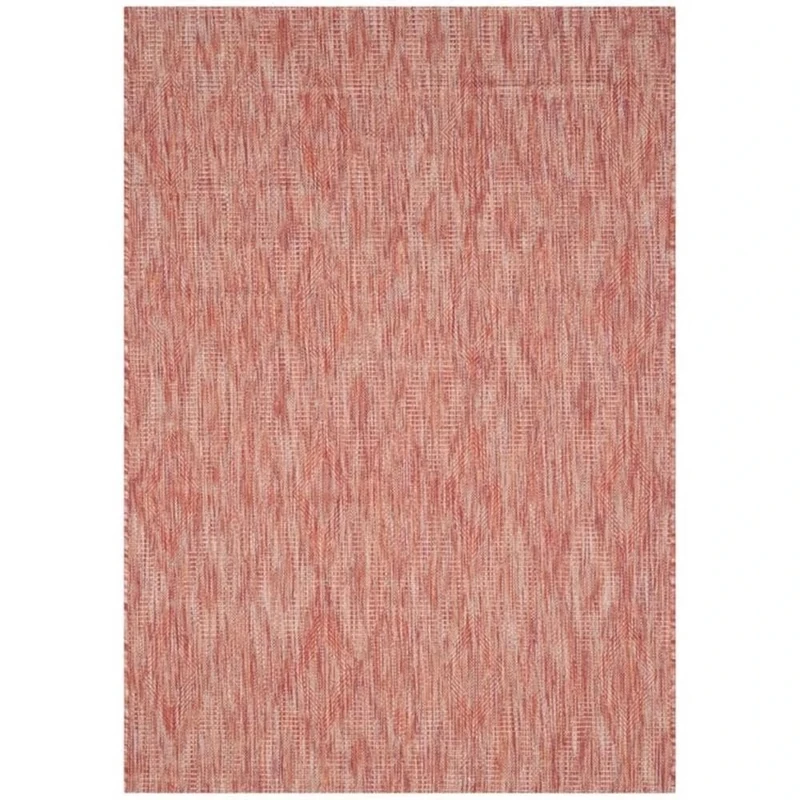Safavieh Contemporary Indoor/Outdoor Woven Rectangle Area Rug, Courtyard Collection, CY8522, in Red / Red, 122 X 170 cm for Garden, Patio or Any Outdoor Space