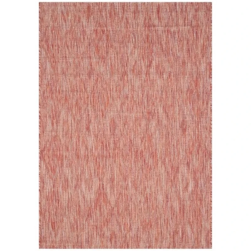 Safavieh Contemporary Indoor/Outdoor Woven Rectangle Area Rug, Courtyard Collection, CY8522, in Red / Red, 201 X 290 cm for Garden, Patio or Any Outdoor Space